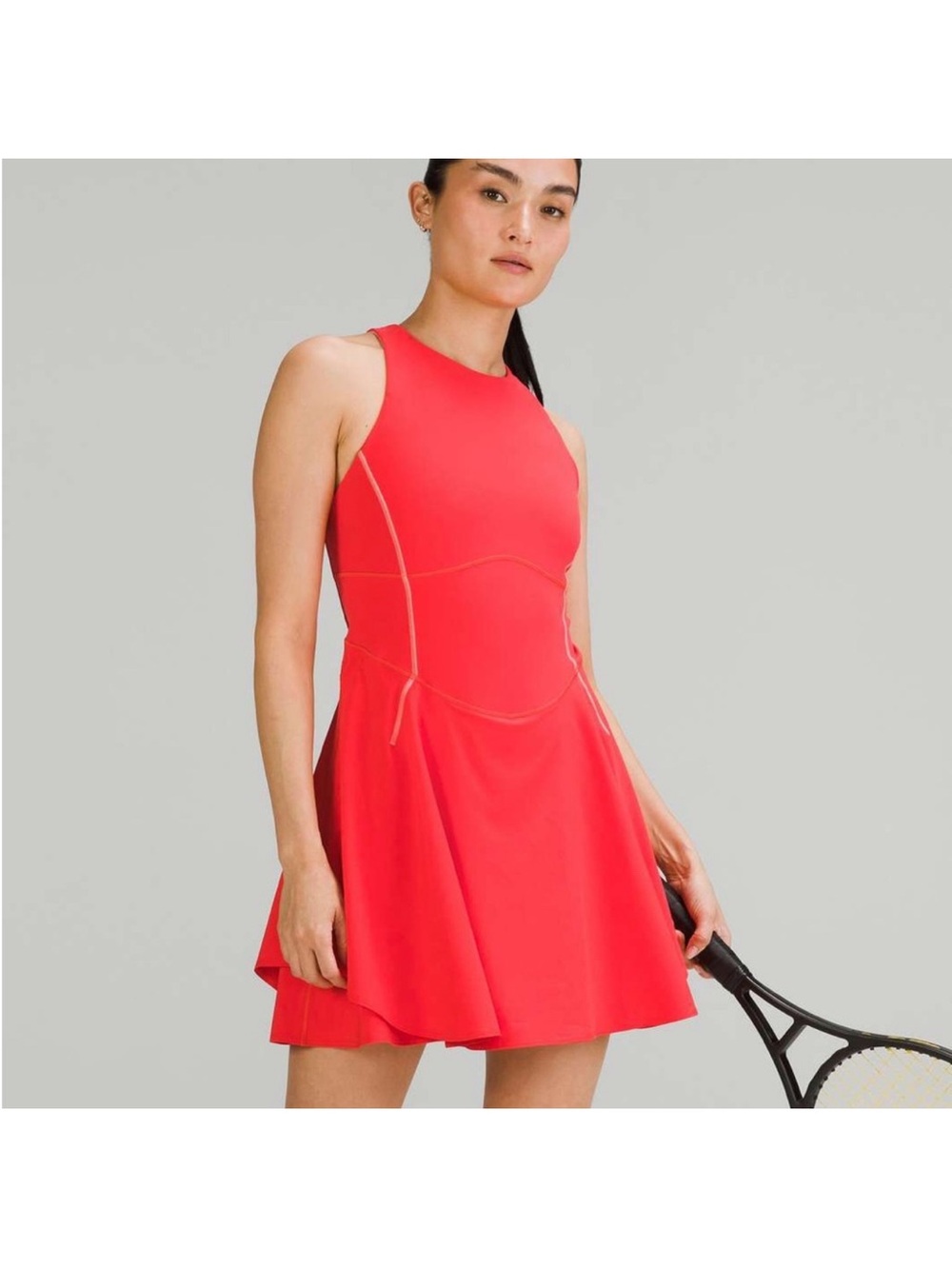 Lululemon Women’s Bright Coral Red Tennis Pickleball Dress Court Crush Size 6